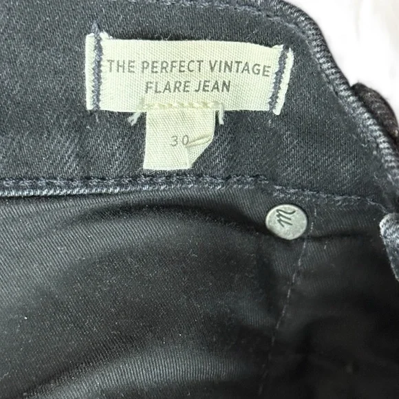 Madewell The Perfect Vintage Flare Jean Sherborn Wash High-Rise Black Denim - Picture 7 of 16